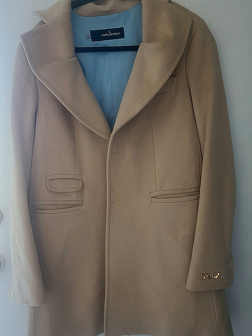 DSQUARED2 Women's Tan Wool Pea Coat